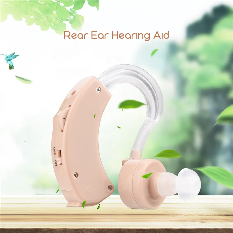 Plastic Super Mini Adjustable Hearing Aids Ear Sound Amplifier Volume Tone Listen Enhancer Hearing Aid Kit Hook Behind In Ear
