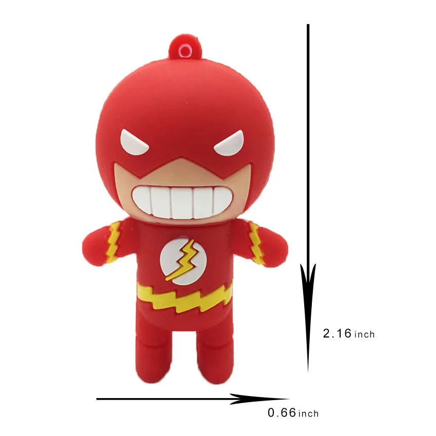 Cartoon Hero USB Flash Drive Light Man Pen Drive 4GB 8GB 16GB 32GB 64GB 128GB Pendrive Toy USB Stick Personalized Mini USB Key