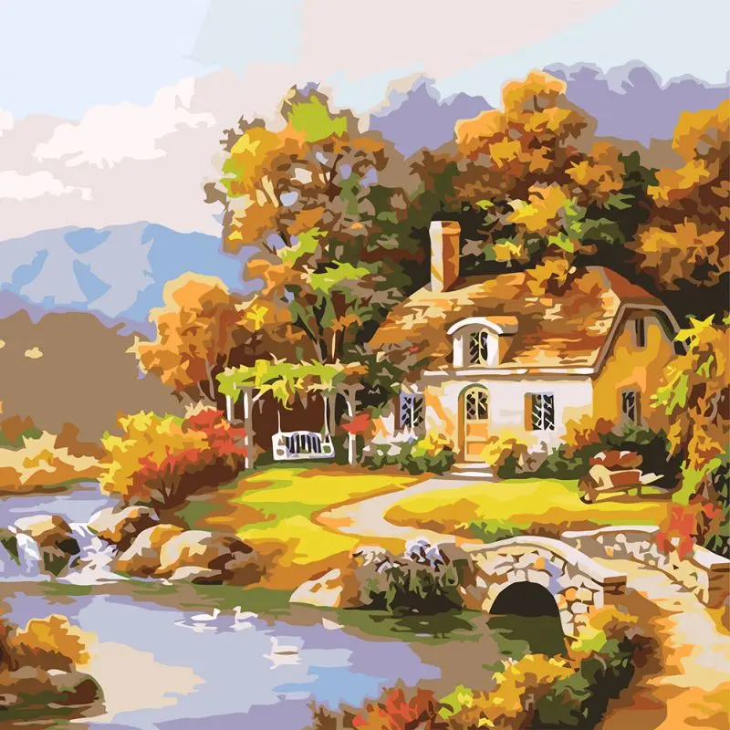 

Diamond Painting on canvas diydigital oil painting by numbers craft paint with frame flowers