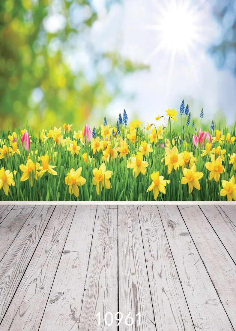 春サンシャイン花草の写真撮影の背景ウッドフロア写真スタジオの背景 Photo Studio Background Studio Backgroundphotography Backdrops Aliexpress