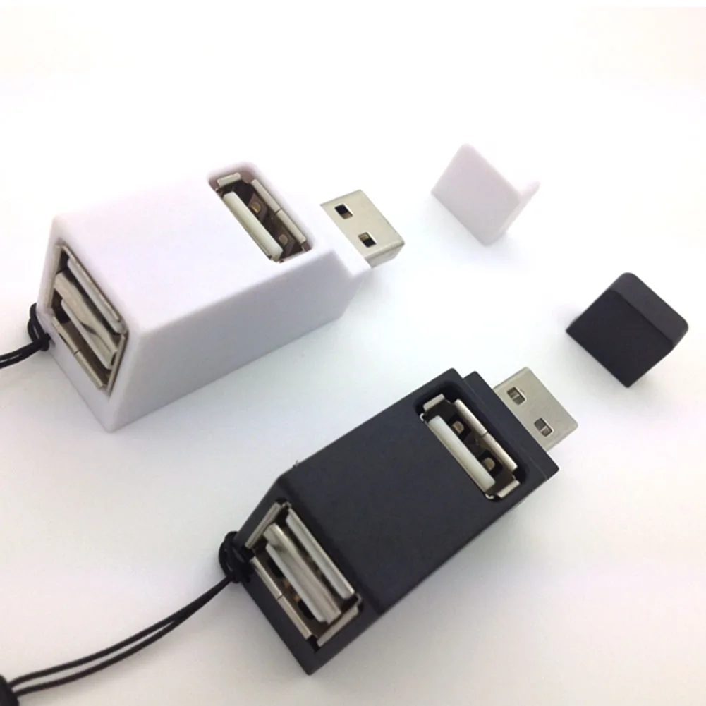 Высокая Скорость 3 Порты usb-хаб 2,0 USB разветвитель адаптер с голубой светодиодный для Тетрадь/планшетный компьютер периферийные устройства