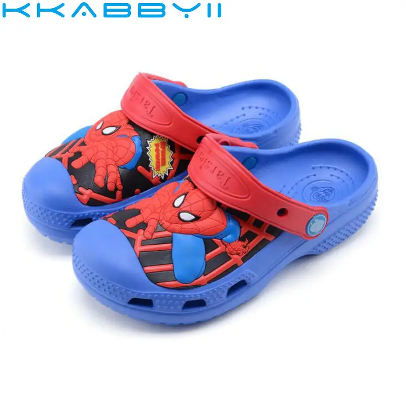 

summer children boys girls slipper's cartoon spiderman shoes Sandals Non-slip PVC Shoes Sandals Children Antiskid beach shoes