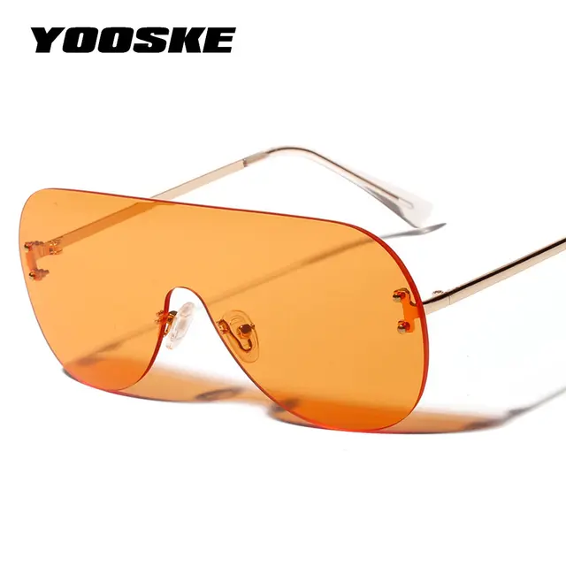 YOOSKE 2019 женские крупные солнцезащитные очки винтажные Роскошные брендовые дизайнерские солнцезащитные очки для женщин коричневые черные красные оранжевые очки UV400