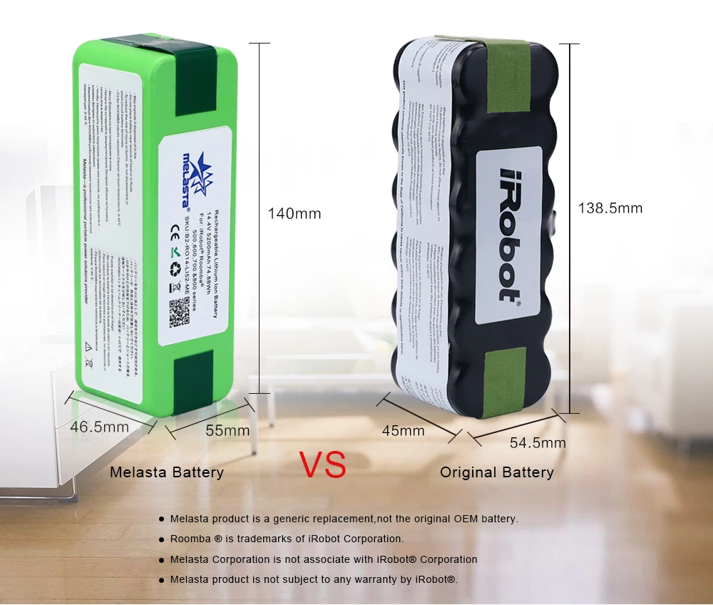 Kastar 1 Pack Battery 3500mAh for iRobot Roomba 500 510 530 531 532 533 535  536 540 545 550 551 552 560 562 565C 570 580 581 585 595 600 610 611 620  625 625 630 660 700 760 770 780 790 800 870 880 : : Electronics