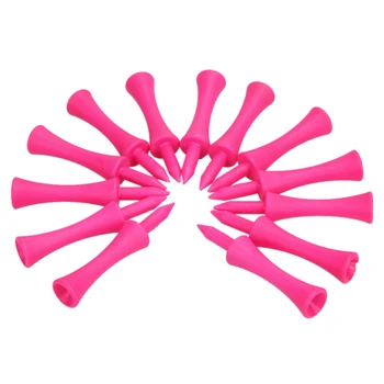 

100Pcs/Set 39mm Pink Plastic Golf Tees Castle Step Grad Golf Tees For Goft Beginner Training Practice Accessory Equipment