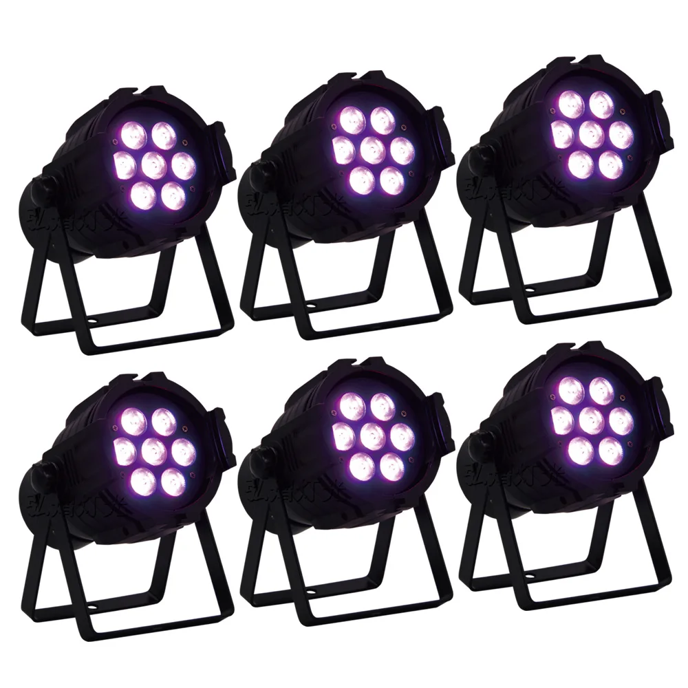 

6pcs/lot 7X12W Led Stage Light Black Light Par Light Led Spotligh Lamp With DMX512 for Disco DJ Club Show Party Decoration