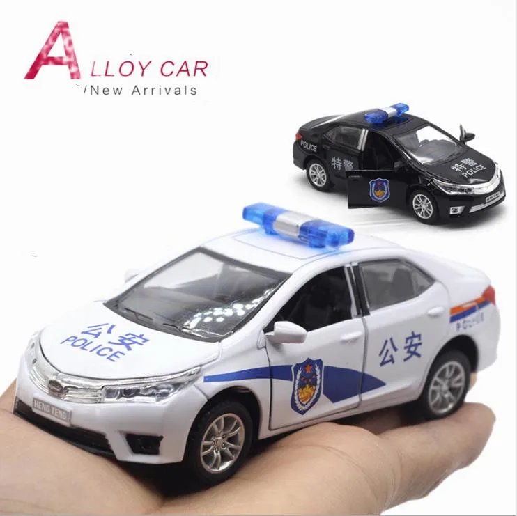 

1:36 scale alloy pull back car models,high simulation Toyota Corolla swat cop car,metal diecasts,Toy Vehicles,free shipping