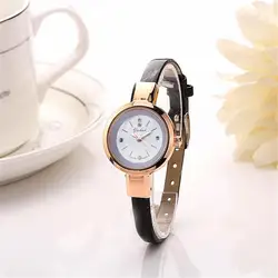 Мода 2017 г. Леди Круглый Аналоговые кварцевые браслет наручные часы подарок Для женщин Часы Relogio feminino часы