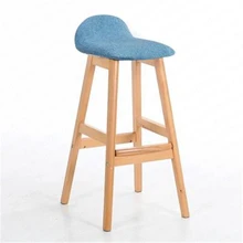 Modern Design Bar Chair solid wooden bar chair northern wind fashion creative kitchen room nordic counter stool