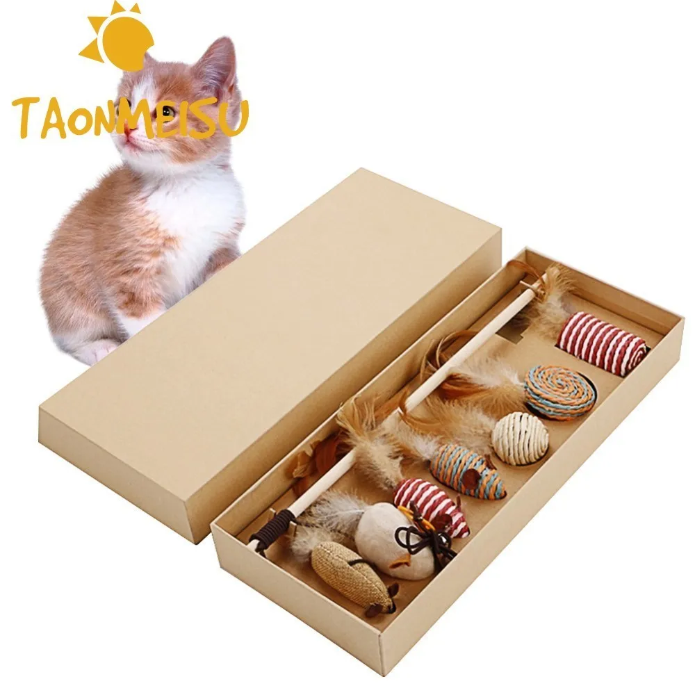 Download Aliexpress.com : Buy 7PCS Funny Pet Cat Toys Cute Design Bird Feather Teaser Wand Fish Shape ...