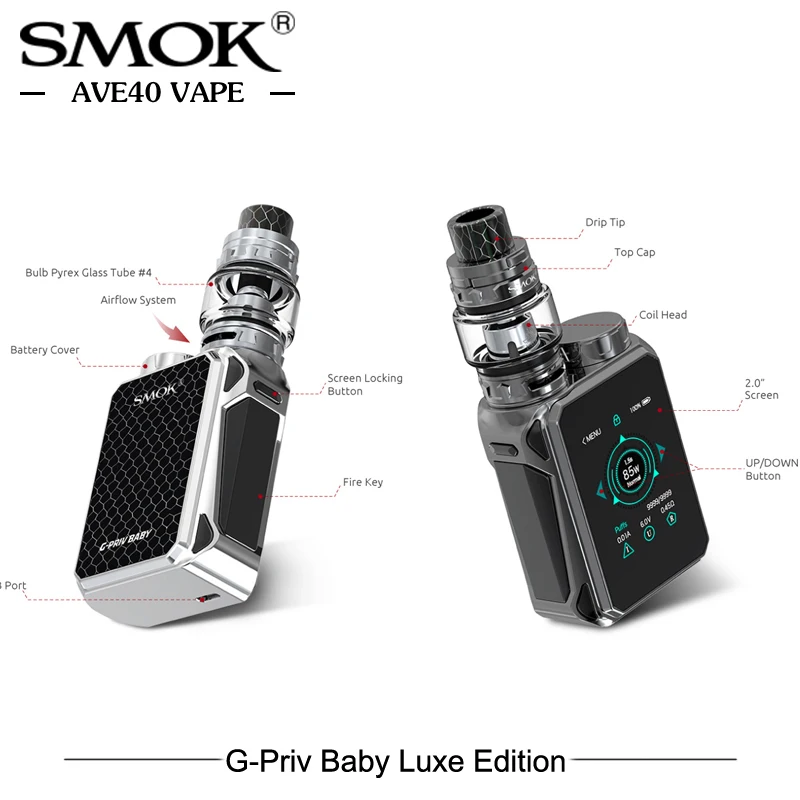 SMOK G Priv Детский комплект PRIV Baby Lux Edition Box Mod Kit 85 Вт испаритель 4 5 мл TFV12 Prince Tank V8