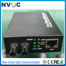 10/100 м двойное волокно, мм, 1000 нм, 2 км, ST, внешний источник питания, евро зарядка, гигабитный Ethernet волоконный медиаконвертер