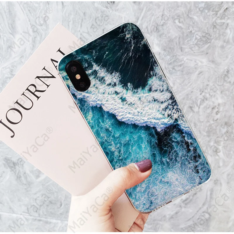 Чехол MaiYaCa Blue sea DIY с красивыми рисунками для телефонов iPhone 7 7plus X XS MAX 6 6S 8 8Plus 5 5S XR - Цвет: A16