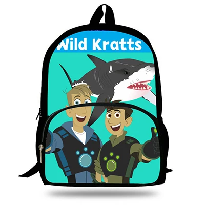 Новая горячая Распродажа Wild Kratts Популярные Симпатичные 16 дюймов ранцы аниме 3D рюкзаки с принтом с героями мультфильмов Travelbag для Одежда для мальчиков и девочек, для детей - Цвет: D8210