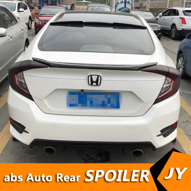 

For HONDA Civic Roof Spoiler 2016-2018 Roof civic spoiler High Quality ABS Material Car Rear Wing Primer Color Rear Spoiler
