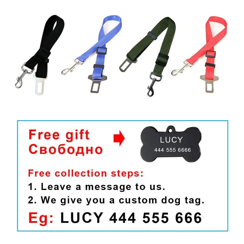 Animal De Compagnie Chien Chat Voiture Ceinture De Securite Reglable Harnais Ebay