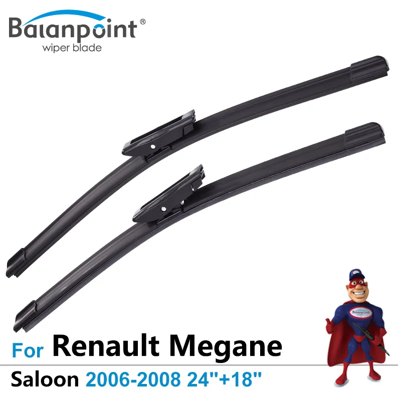 Wiper Blades for Renault Megane Saloon 2006 2008 24"+18", Pack of 2