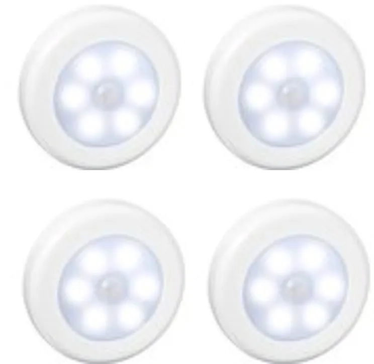 4pcs/set PIR motion sensor LED light with sensor