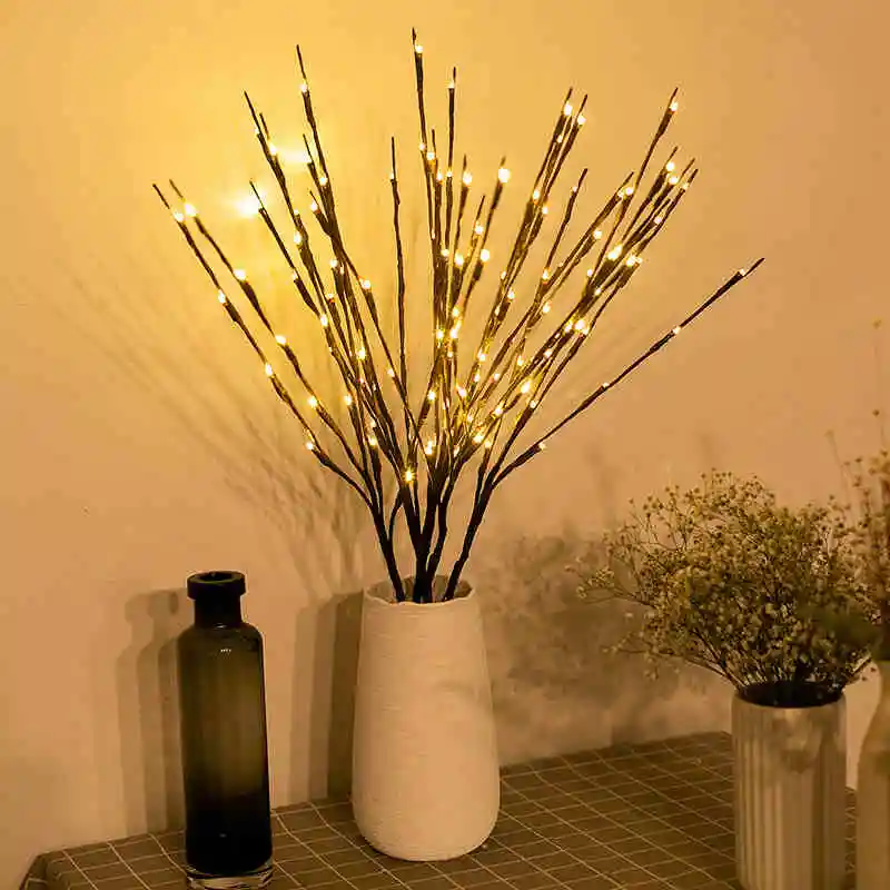 

LED Willow Branch Lamp lights 20 leds simulation Branches String Light battery powered home Party cafe shop Decor Garland Lights