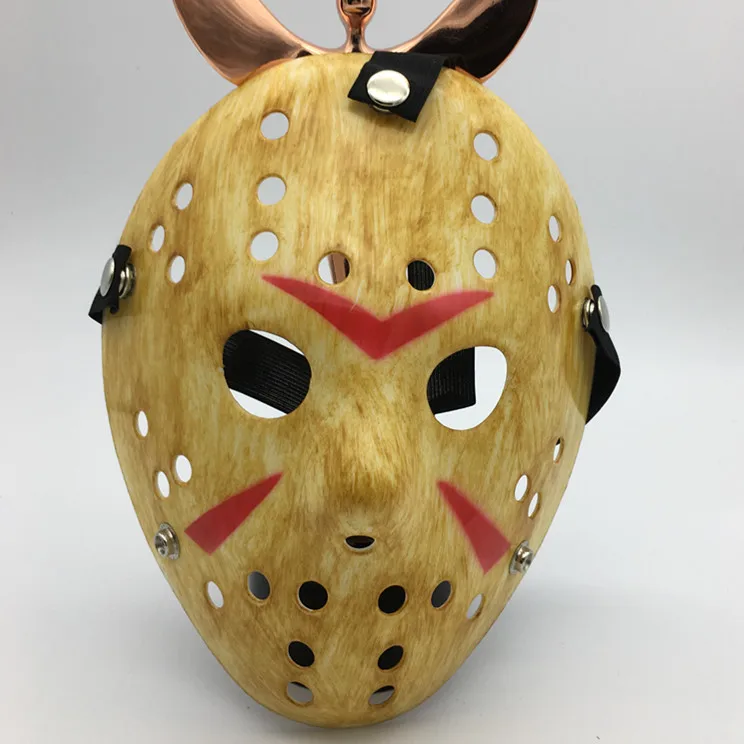 Jason Voorhees Freddy Hockey Festival Cosplay Halloween Masquerade Party Mask Yellow
