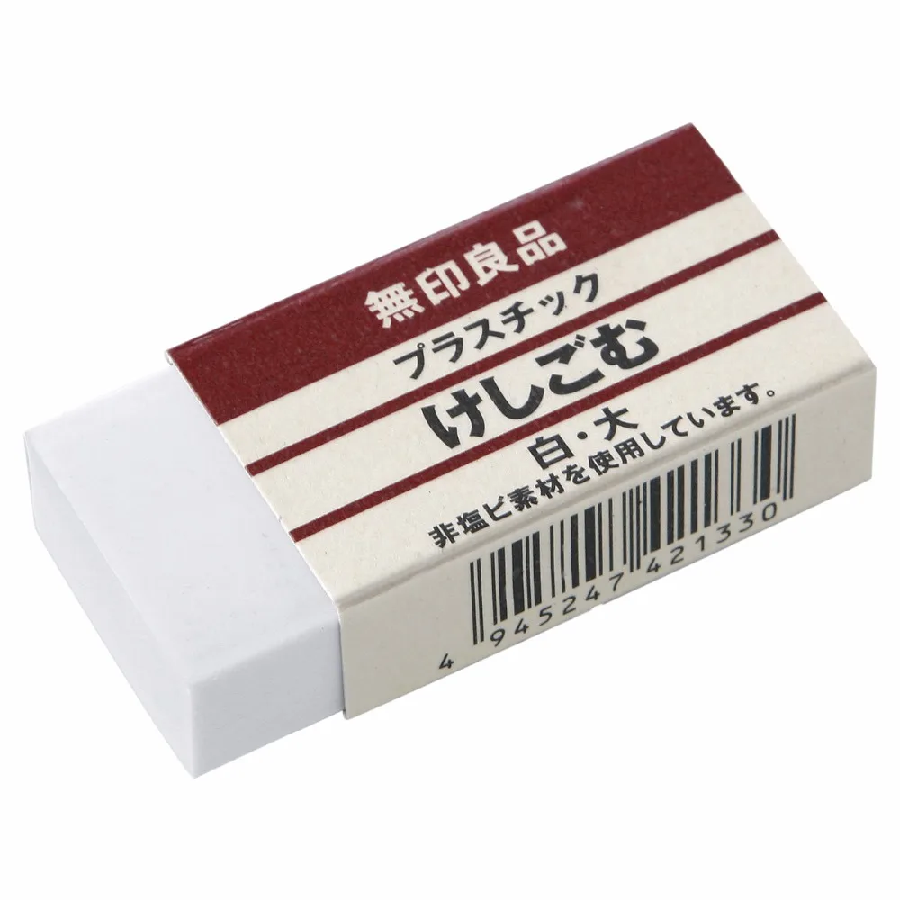Япония MUJI высокое качественный ластик белый черный резиновый маленький/большой ластик для студентов - Цвет: Big White