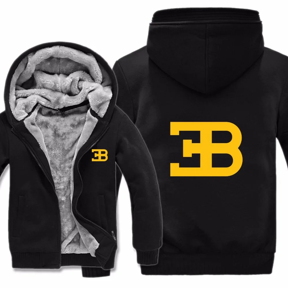 

2019 Free Shipping Men Casual Wool Liner Fleece Bugatti Logo Sweatshirts Hoody Bugatti Hoodies Mans Jacket Winter High Quality