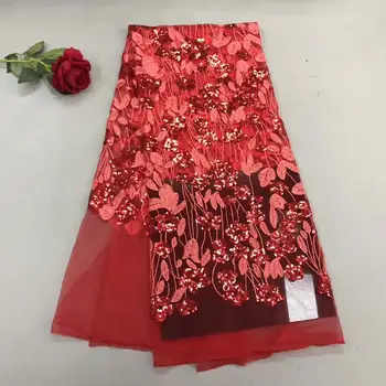 

French Lace Fabric Nigerian french Lace Fabric High Quality African Tulle Lace Fabric For Wedding Party Dress JYJUN145