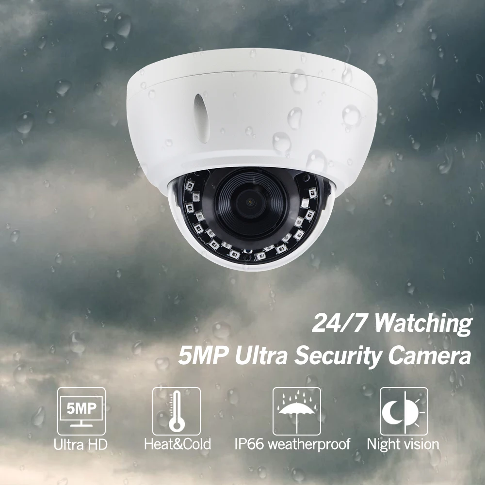 4 канальная система видеонаблюдения 2 шт. Ultra 5MP купольная камера безопасности POE