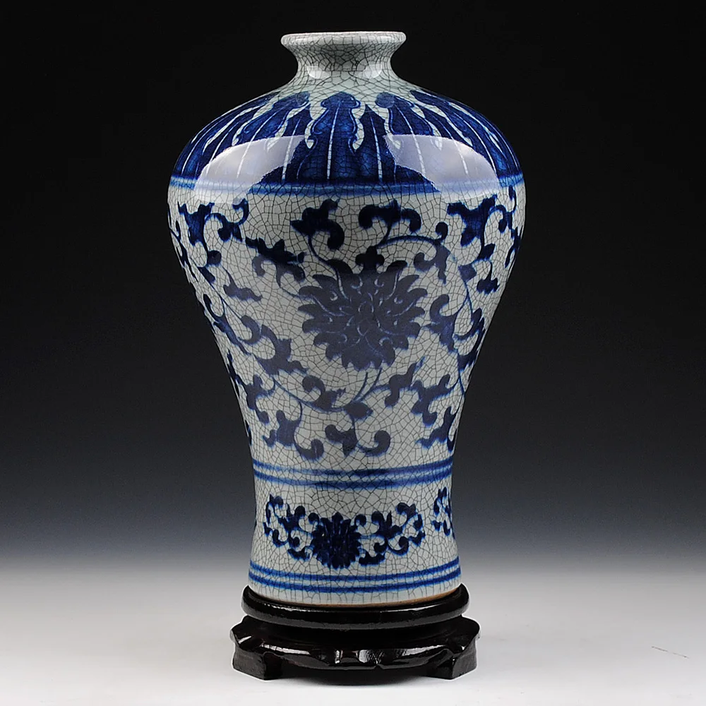 Jingdezhen ceramics, antique blue and white porcelain vase vase style