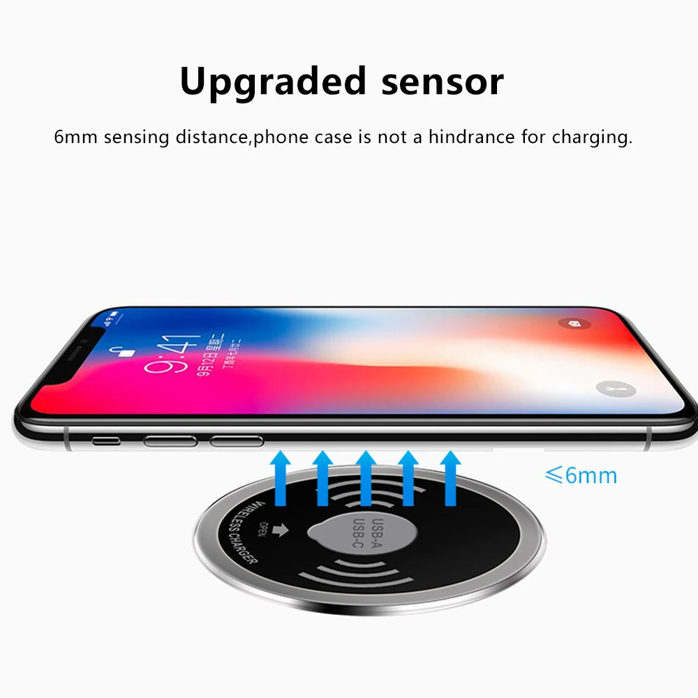 

Embedded QI wireless charger pad desktop charging launch base For Samsung S9 S7 Note8 IPhone X 8plus general office furniture