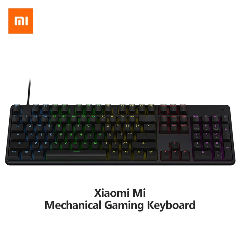 Оригинальная Xiaomi mi Ga ng клавиатура механическая 104 клавиш RGB свет анти ореолы