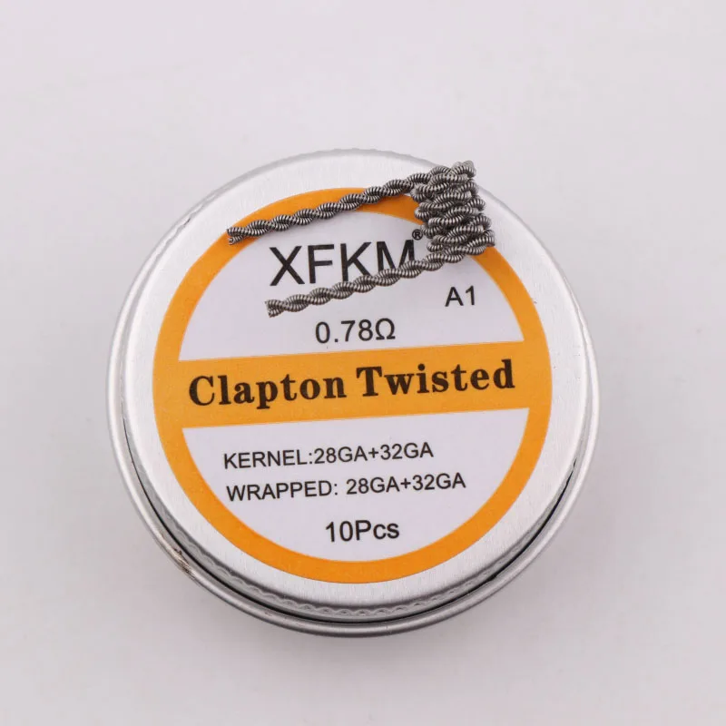 XFKM 10 шт./лот Prebuilt Coil Clapton витая Juggernaut лестница Alien wave нагревательная проволока