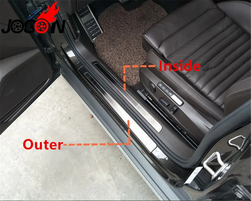 Accessories 8pcs Stainless Steel Door Sill Scuff Plate car For VW