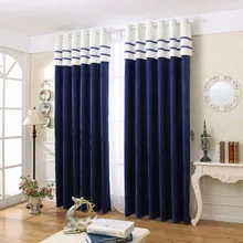 Modern Simple Style Jacquard Chenille Blackout Curtain for Living Room Decoration Drape Cortina for Kitchen Custom Made