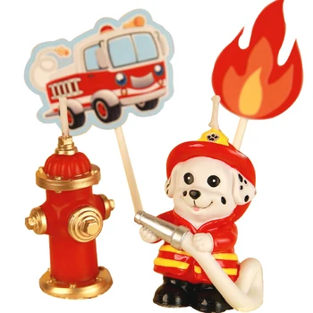 

Creative Scented Birthday Weddings Candles Fireman Fireplug Cartoon Flameless Candle Cake For Children Gifts Birthday Decoration