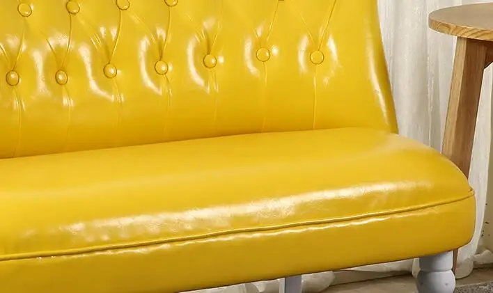 Upholstered Contemporary Modern Loveseat Sofa PU Leather For Living Room or Kids Room Furniture Chesterfield 2 Seater Sofa Couch