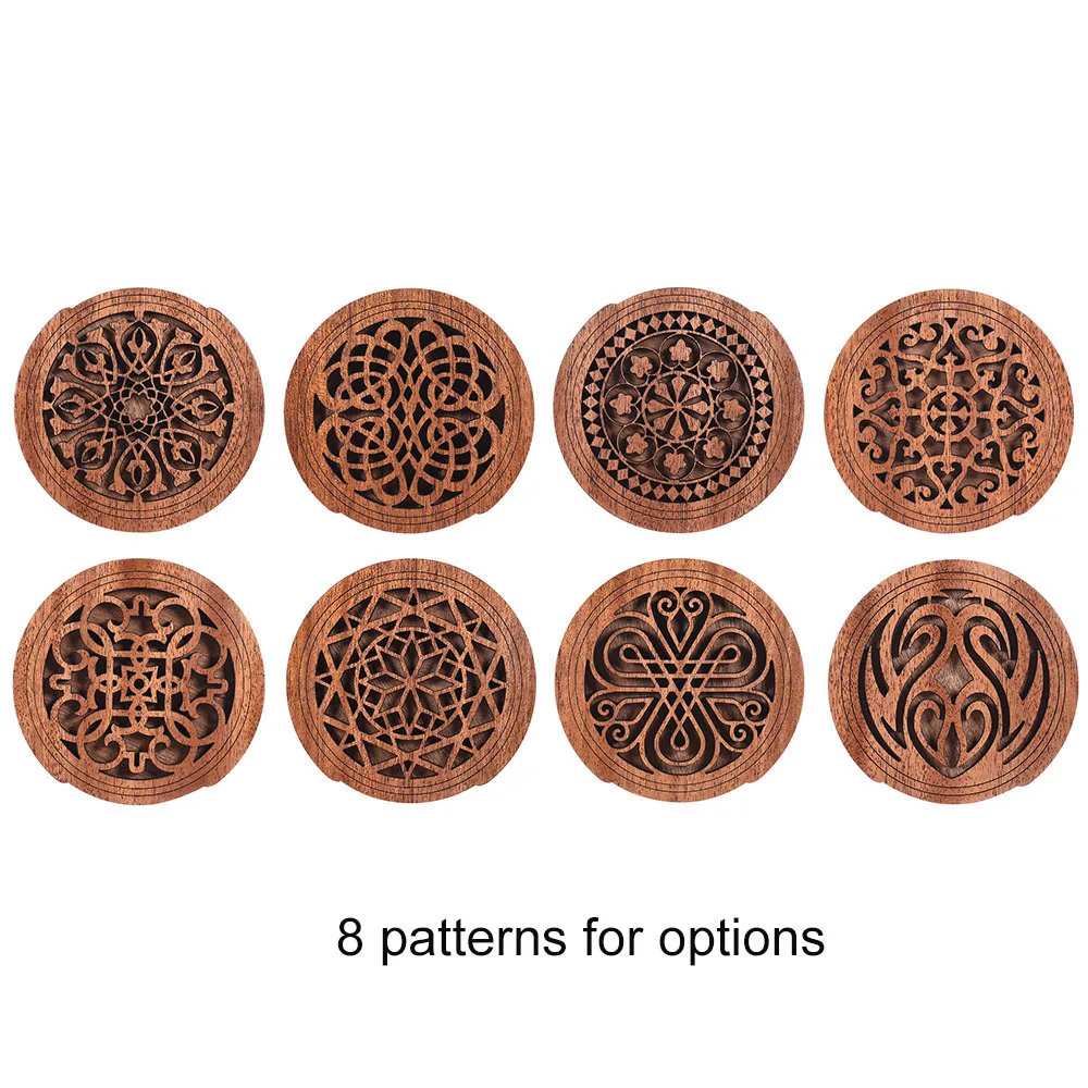 Guitar Wooden Soundhole Sound Hole Cover Block Feedback er Mahogany Wood for EQ Acoustic Folk Guitars guitar soundhole cover