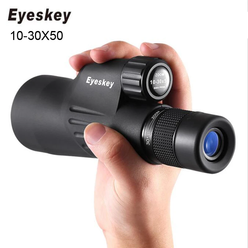 Монокулярный телескоп Eyeskey 10-30x50 с увеличением, мощный, многослойный, BAK4 призма, водонепроницаемый бинокль, Зрительная труба