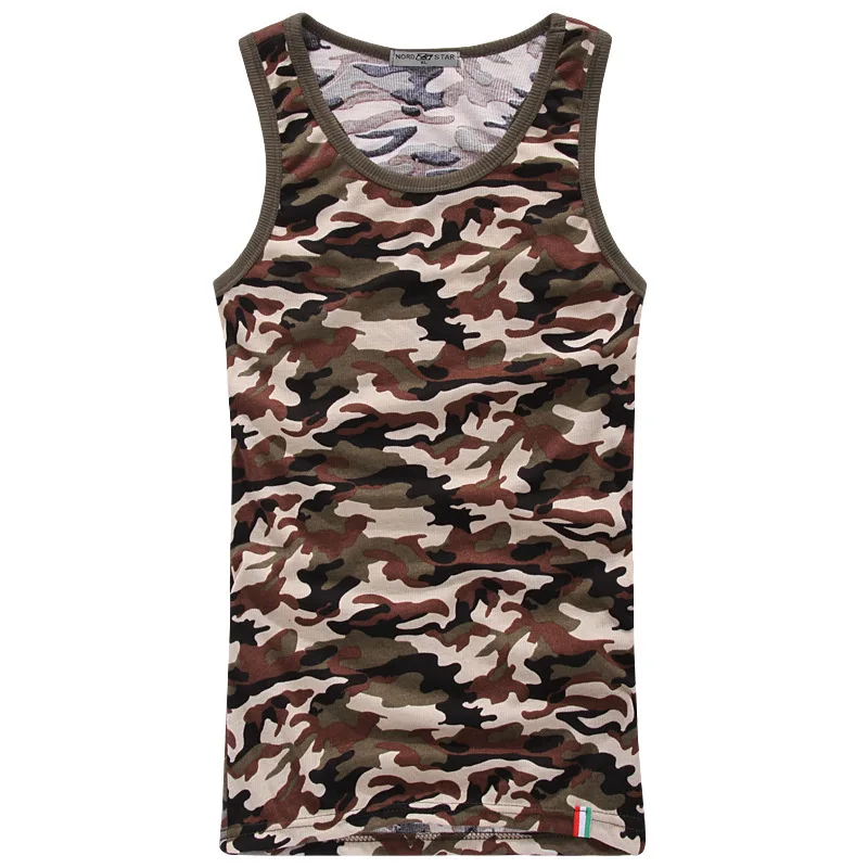 Military style tank top men camouflage vest summer new Korean men's
