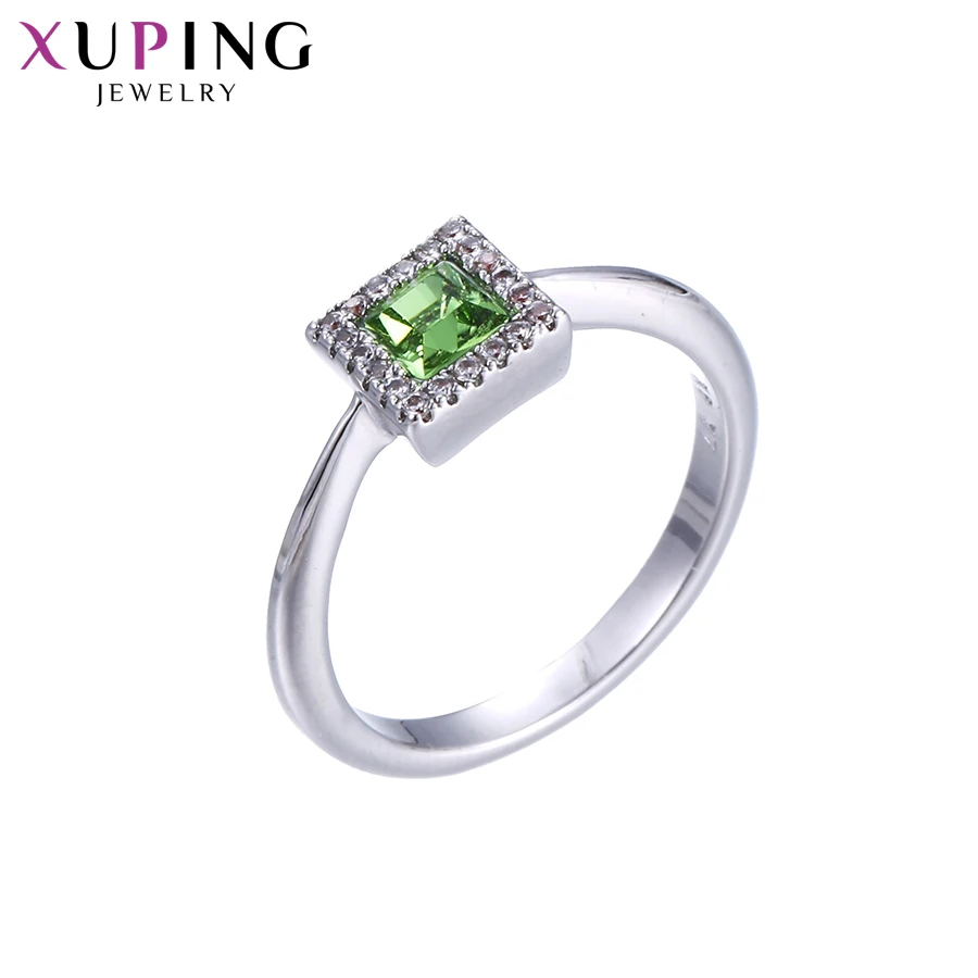 

Xuping Jewelry Newest Square Trendy Ring for Women Crystals from Swarovski Elegant Party Temperament Gifts S173.4-15292