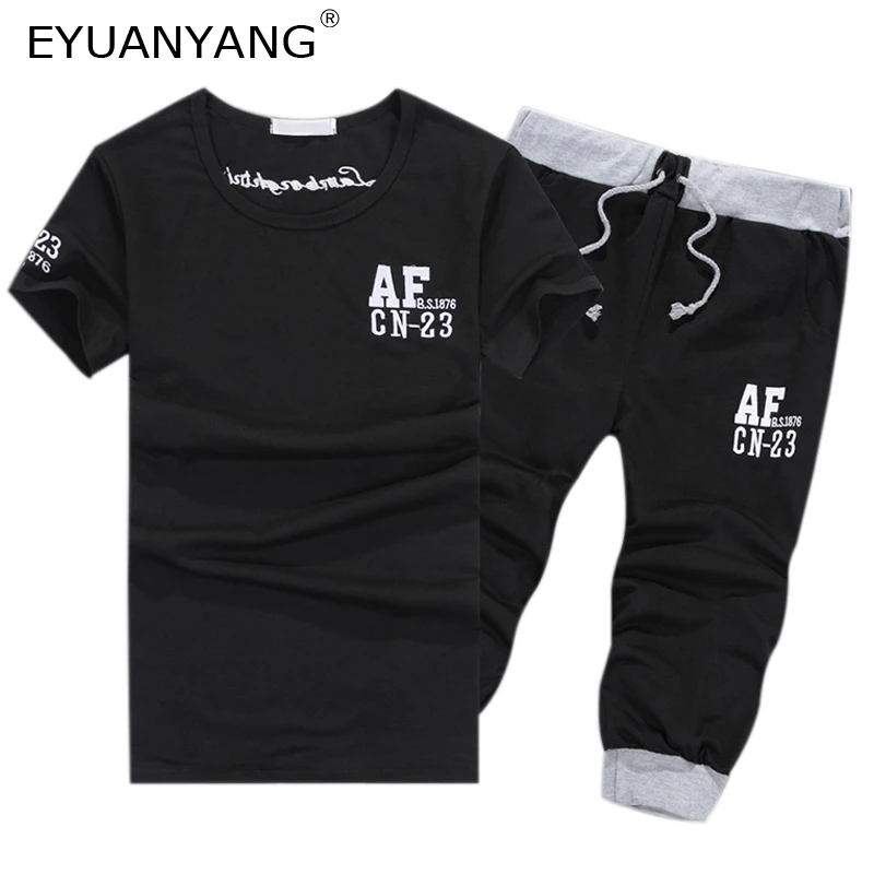 

EYUANYANG T Shirt Men Printing Short Sleeved Hip Hop Tshirt 2018 New Summer Male Sweatshirt T-Shirt Hawaii Men'S Sets T Shirt