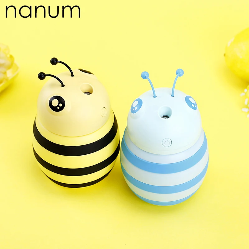 

New 300ml Bee Humidifier Mini USB Air Purifier Aromatherapy Essential Oil Diffuser LED Night Light Car air freshener Fogger