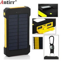 12000 мАч Солнечное зарядное устройство двойной USB power Bank 5 в телефон зарядное устройство Внешняя батарея зарядное устройство для iphone 7 8 Xiaomi