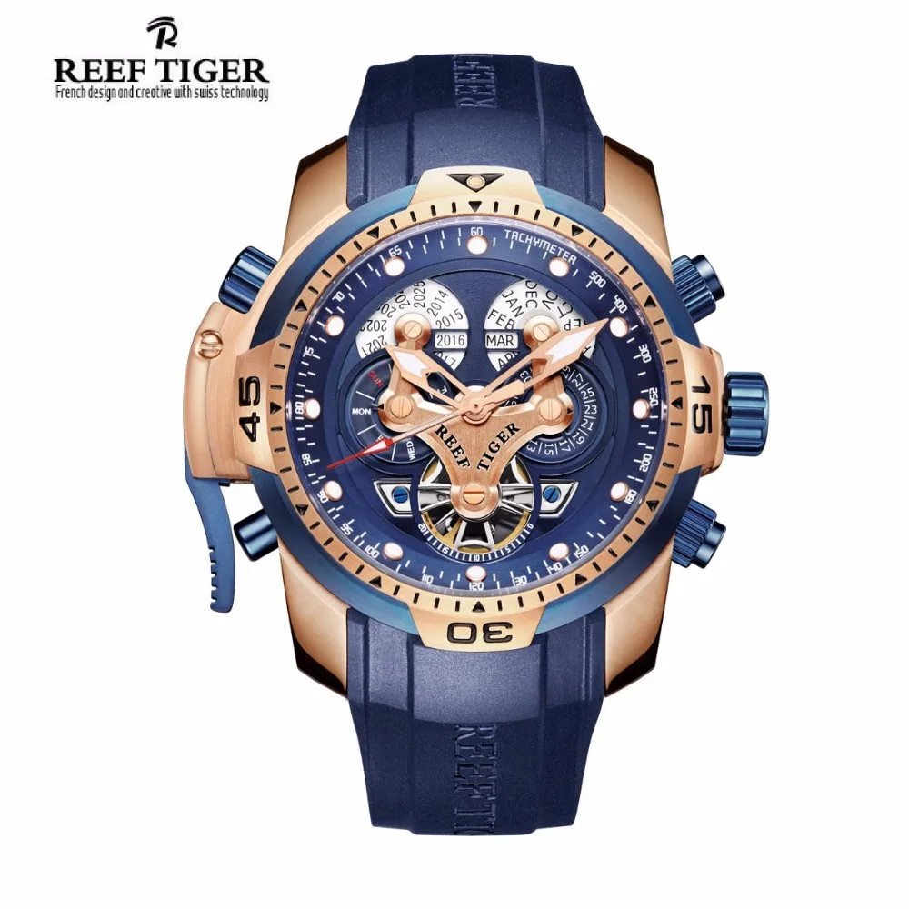 Reef Tiger font b Men s b font Watches Brand Automatic font b Mechanical b font