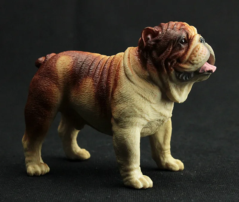 10 см Bulldog имитация собаки щенка игрушки для животных смолы коллекционной экшн