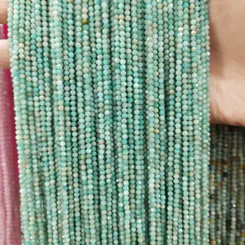 

Natural Stone Section Face Amazonite Beads 3mm Small Round Loose Stone Bead for Jewelry Making DIY Bracelet Necklace Strand 15''