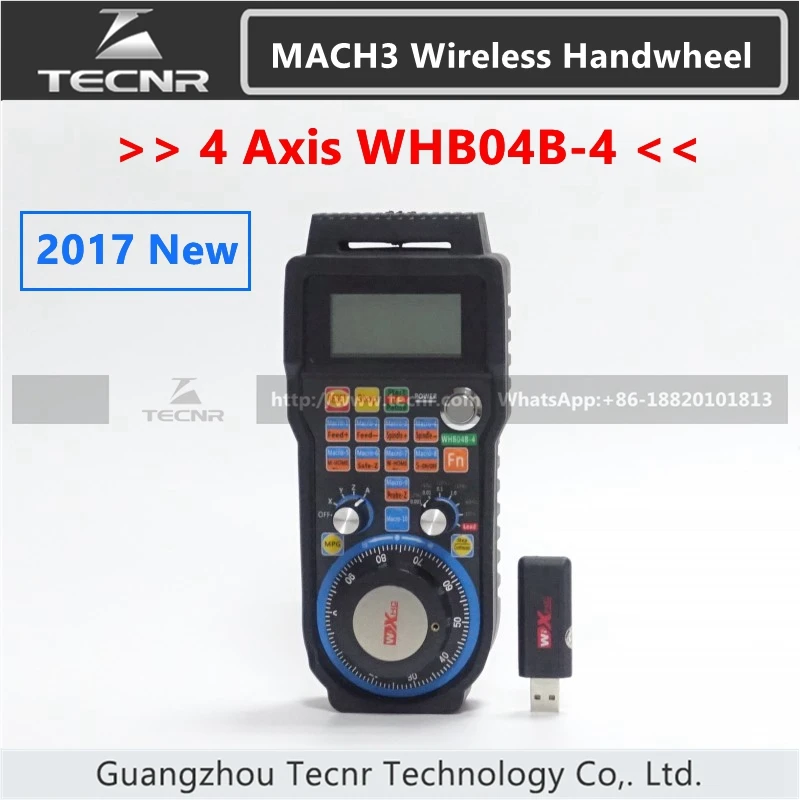 CNC Handwheel Wireless Mach3 MPG Pendant Handwheel For Milling Machine 4 Axis MPG WHB04 WHB04 L