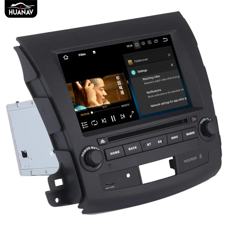 Автомобильный DVD плеер на Android 8 GPS навигатор для Mitsubishi Outlander 2006 2012 Peugeot 4007