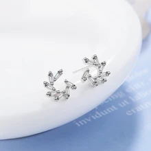 XIYANIKE 925 пробы Серебряный Защита от солнца золотой цвет кубического циркония цветок круг серьги гвоздики для женщин Леди Мода Bijoux VES6110