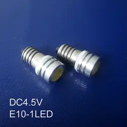 Высокое качество 4.5vdc LED E10 лампы, COB 0.5 Вт E10 светодиодный индикатор, светодиодная лампа пилот, светодиодный свет инструмента Бесплатная
